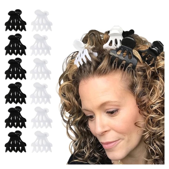 Curl Keeper roller jaw clamps for curly or wavy hair, 12 pack root lift clips - Picture 1 of 7